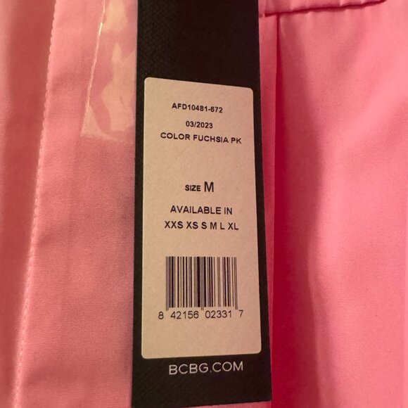 BCBGMAXAZRIA Collared Button-up Top In Fuchsia Pink - Size M - NWT - Picture 5 of 6